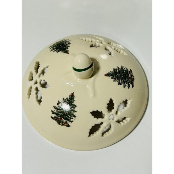 Spode Vintage England Porcelain Pierced Bowl Candy Dish Tree Design 5x5” - Picture 5 of 9